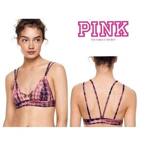 PINK Victoria's Secret Bonded Triangle Tie Dye Pull on Bralette Pull on Size XL